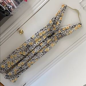 Maxi dress with thigh-high slit